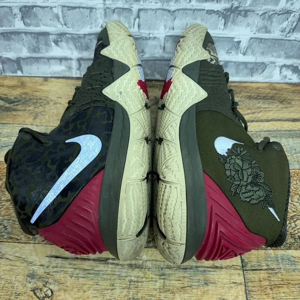 Nike Kyrie Kybrid S2 Cargo Khaki Camo Red CQ9323-300 Mens Size 12 Rare 2021 - Picture 10 of 12
